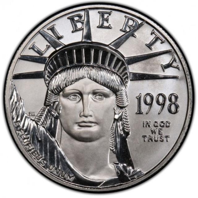 Монета Американський Платиновий орел, 100 доларів 1998, США, США