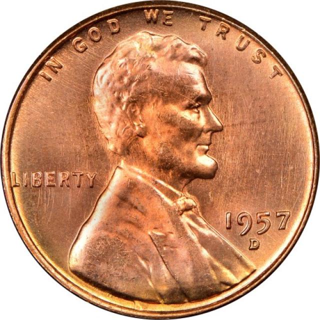 Монета Wheat Penny, Лінкольн, 1 цент 1957, США, США
