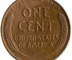 Монета Wheat Penny, Лінкольн, 1 цент 1955, США, США