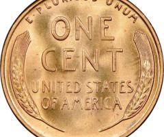 Монета Wheat Penny, Лінкольн, 1 цент 1954, США, США