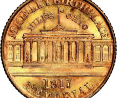 Монета Меморіал місця народження Мак-Кінлі, 1 долар 1917, США, США