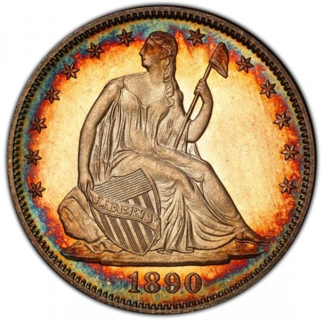 Монета Seated Liberty Half Dollar, ½ долара 1890, США, США