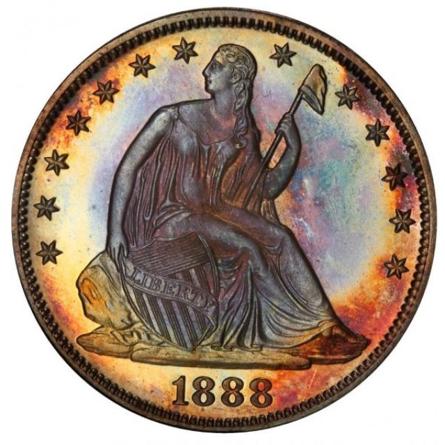 Монета Seated Liberty Half Dollar, ½ долара 1888, США, США
