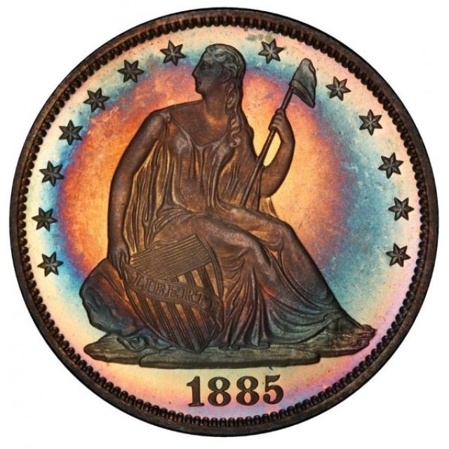 Монета Seated Liberty Half Dollar, ½ долара 1885, США, США