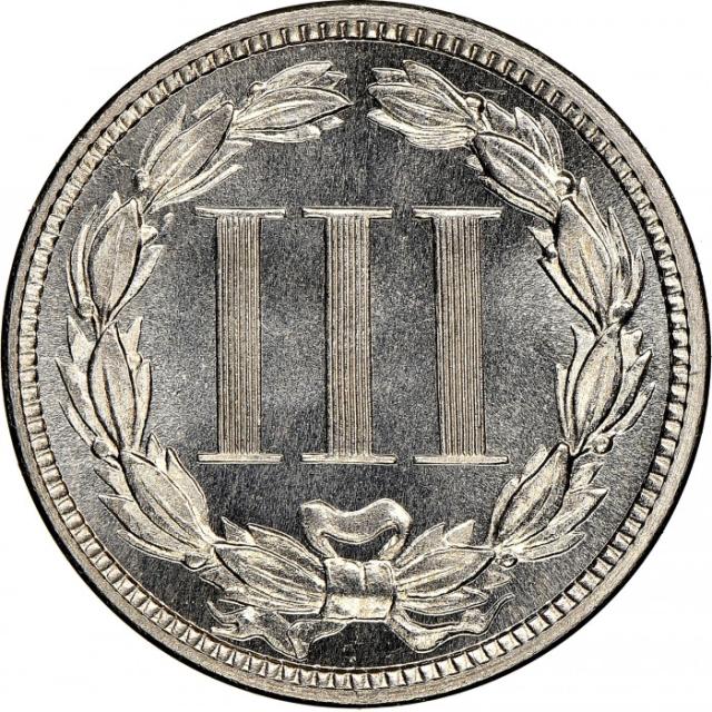 Монета Three Cent Nickel, 3 центи 1883, США, США