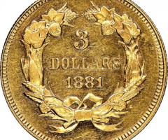 3 долара 1881, США, США