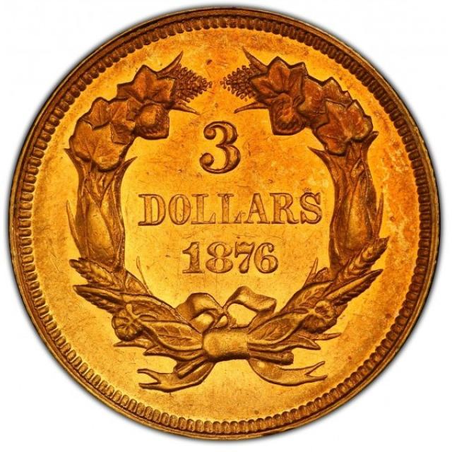 3 долара 1876, США, США