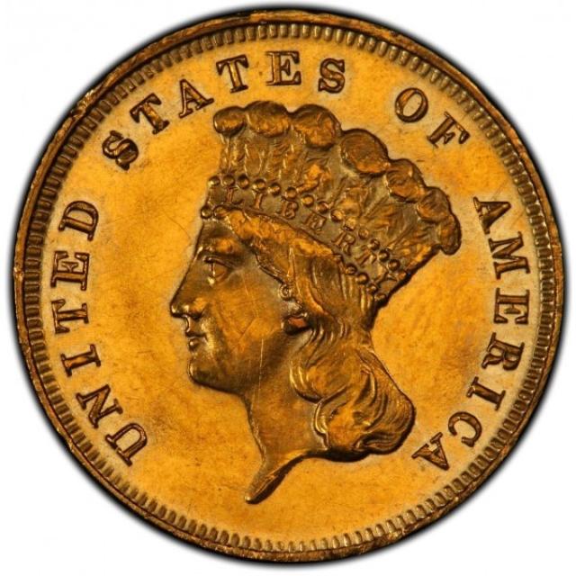 3 долара 1875, США, США