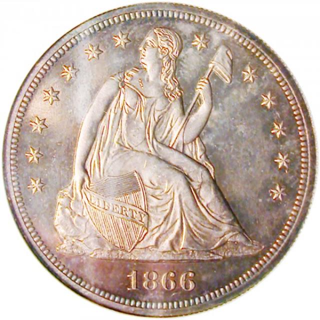 Монета Свобода, що сидить, 1 долар 1866, США, США
