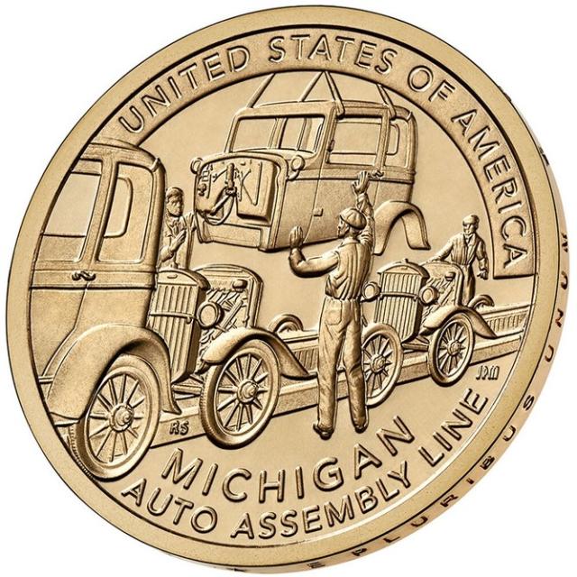 Монета Автоскладальна лінія, 1 долар 2025, США, Американські інновації
