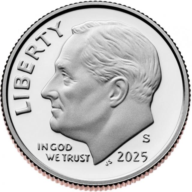 Монета Roosevelt Dime, 1 дайм 2025, США, США