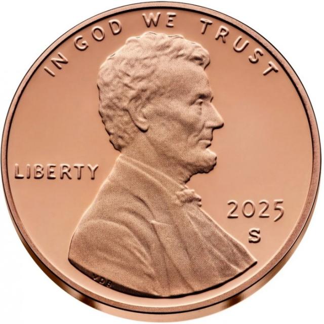Монета Lincoln Cent, 1 цент 2025, США, США