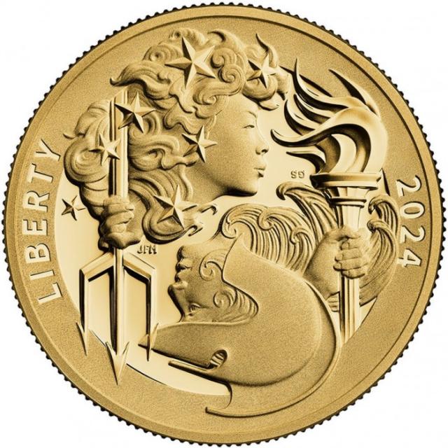 Монета Свобода і Британія, 100 доларів 2024, США, США