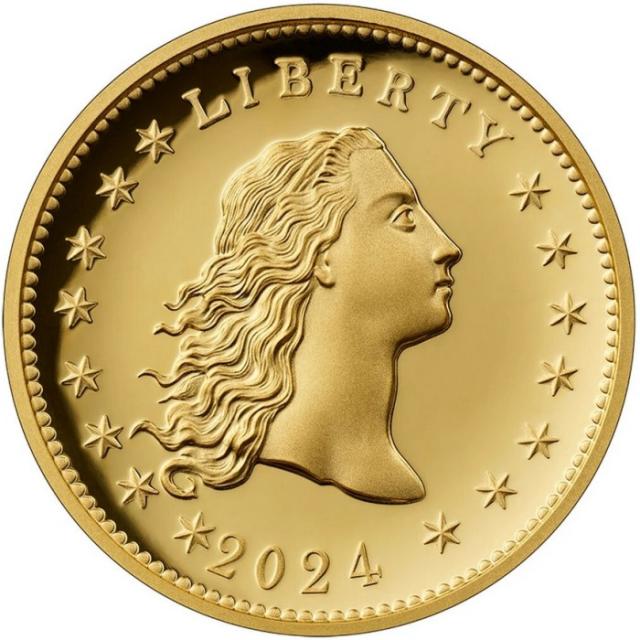 Монета Flowing Hair Dollar, 1 долар 2024, США, США