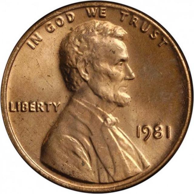 Монета Lincoln Cent, 1 цент 1981, США, США