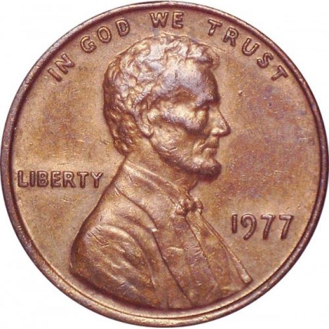 Монета Lincoln Cent, 1 цент 1977, США, США
