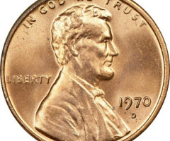 Монета Lincoln Cent, 1 цент 1970, США, США