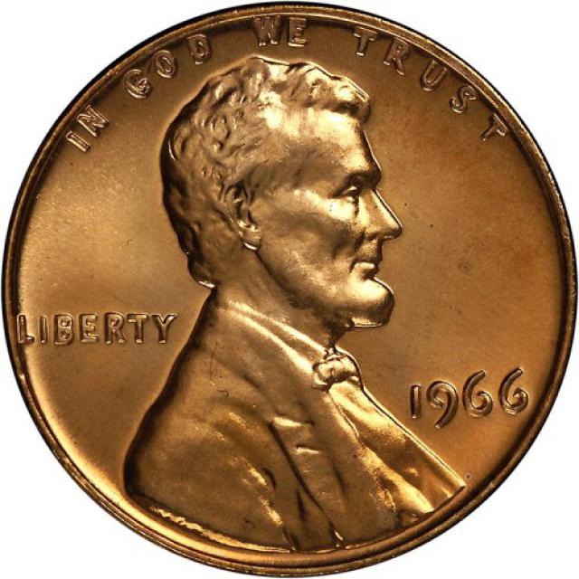 Монета Lincoln Cent, 1 цент 1966, США, США