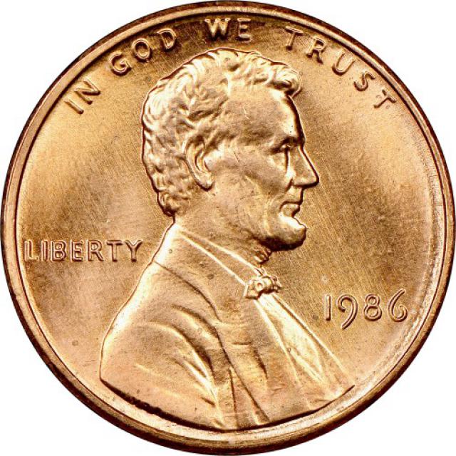 Монета Lincoln Cent, 1 цент 1986, США, США