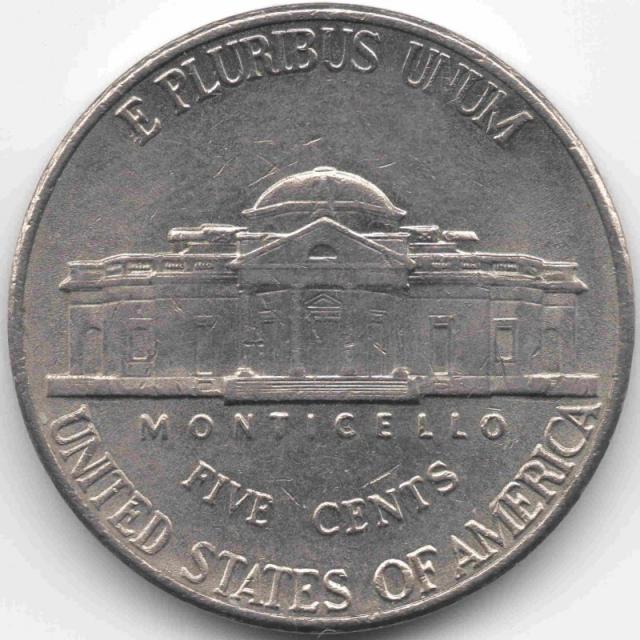 Монета Jefferson Nickel, 5 центів 2003, США, США