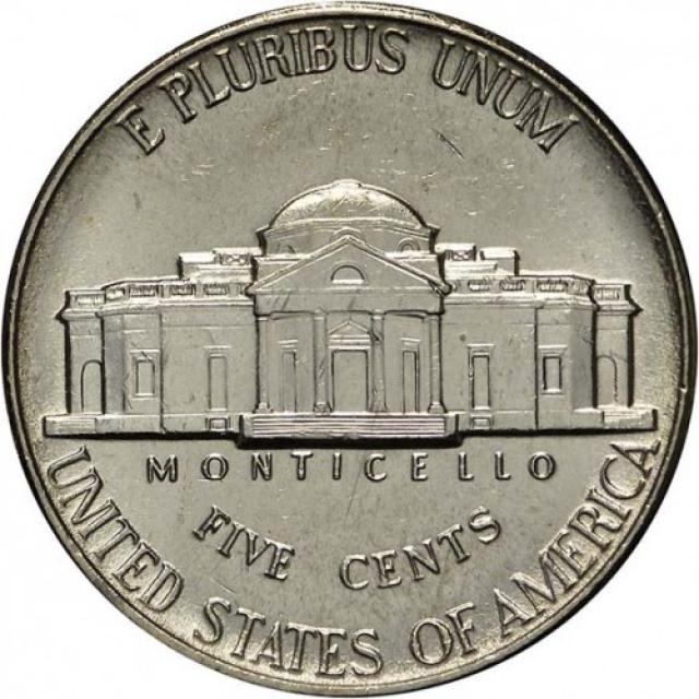 Монета Jefferson Nickel, 5 центів 1996, США, США