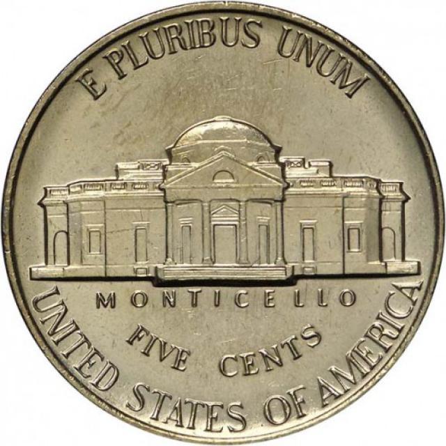 Монета Jefferson Nickel, 5 центів 1990, США, США