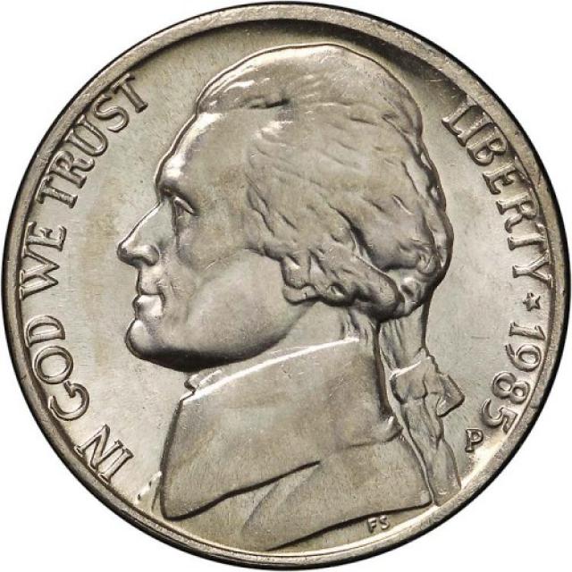 Монета Jefferson Nickel, 5 центів 1985, США, США
