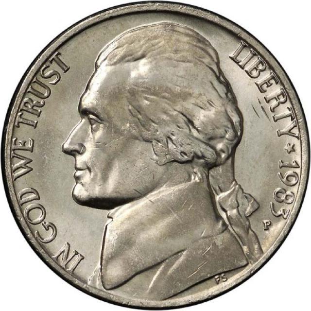Монета Jefferson Nickel, 5 центів 1983, США, США