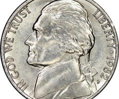 Монета Jefferson Nickel, 5 центів 1982, США, США