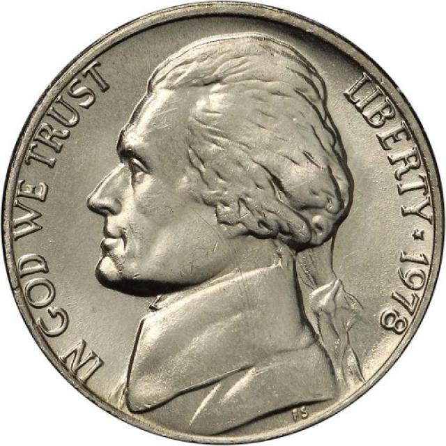 Монета Jefferson Nickel, 5 центів 1978, США, США