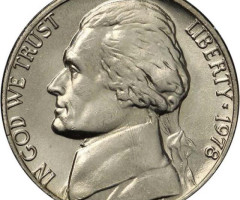 Монета Jefferson Nickel, 5 центів 1978, США, США