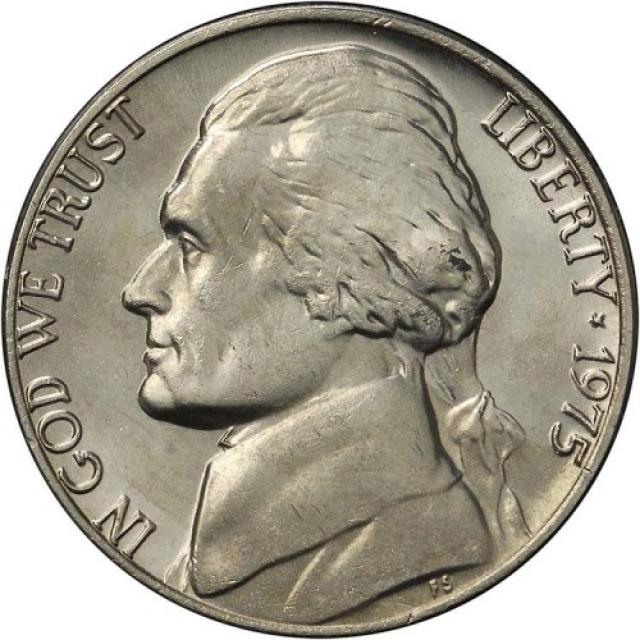 Монета Jefferson Nickel, 5 центів 1975, США, США