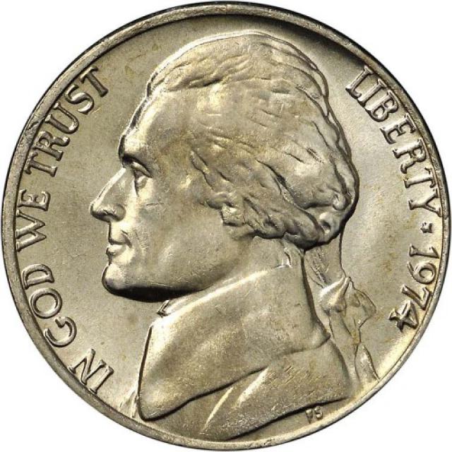 Монета Jefferson Nickel, 5 центів 1974, США, США