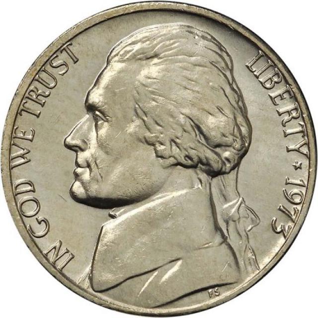 Монета Jefferson Nickel, 5 центів 1973, США, США