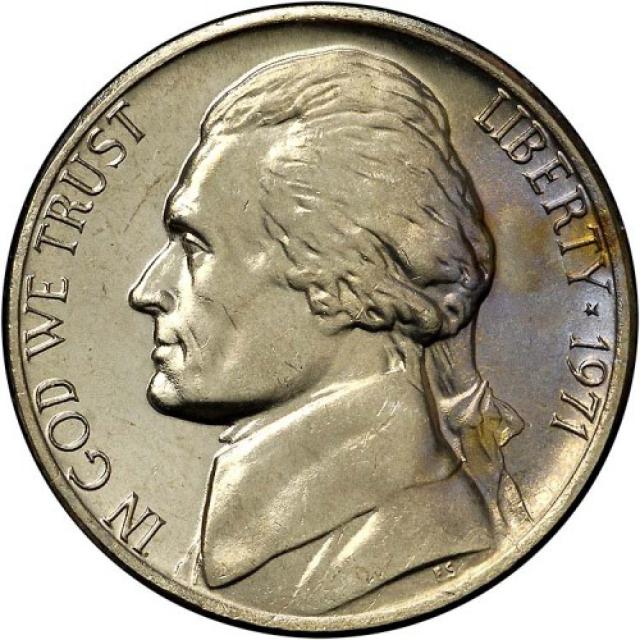 Монета Jefferson Nickel, 5 центів 1971, США, США