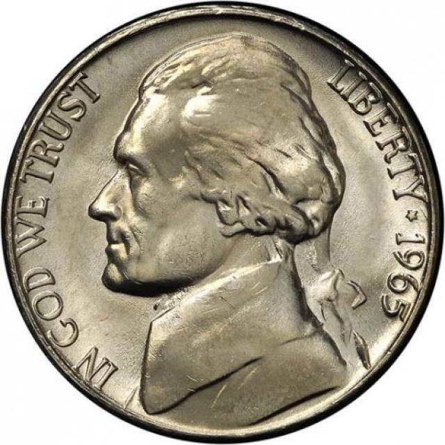 Монета Jefferson Nickel, 5 центів 1965, США, США