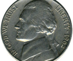 Монета Jefferson Nickel, 5 центів 1962, США, США