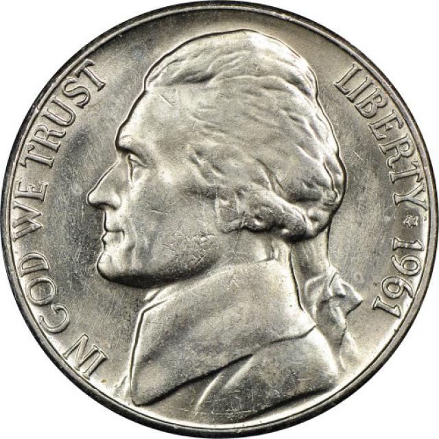 Монета Jefferson Nickel, 5 центів 1961, США, США