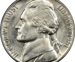 Монета Jefferson Nickel, 5 центів 1961, США, США
