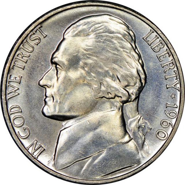Монета Jefferson Nickel, 5 центів 1960, США, США
