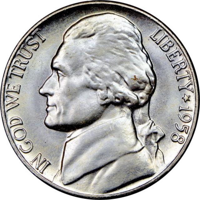 Монета Jefferson Nickel, 5 центів 1958, США, США
