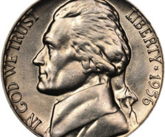 Монета Jefferson Nickel, 5 центів 1956, США, США