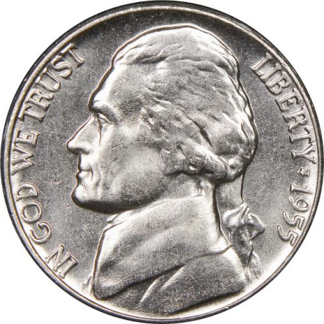 Монета Jefferson Nickel, 5 центів 1955, США, США