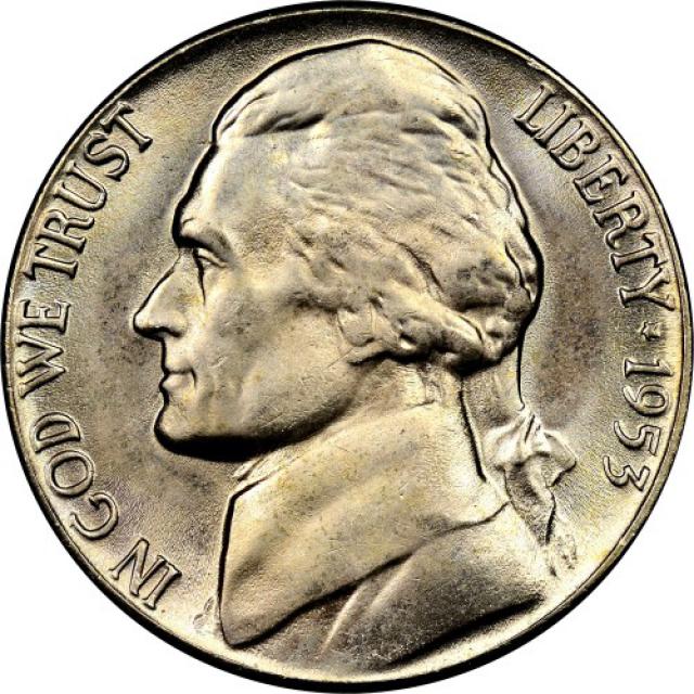 Монета Jefferson Nickel, 5 центів 1953, США, США
