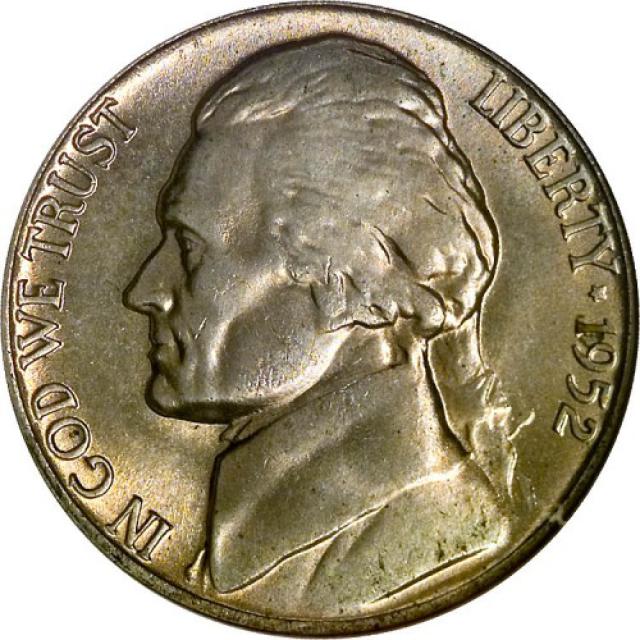 Монета Jefferson Nickel, 5 центів 1952, США, США