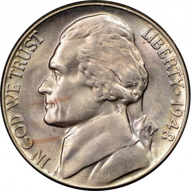 Монета Jefferson Nickel, 5 центів 1948, США, США