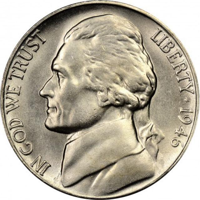 Монета Jefferson Nickel, 5 центів 1946, США, США
