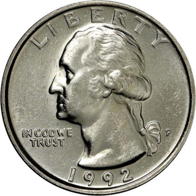 Монета Чверть долара (Вашингтон), ¼ долара 1992, США, США