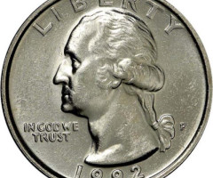 Монета Чверть долара (Вашингтон), ¼ долара 1992, США, США