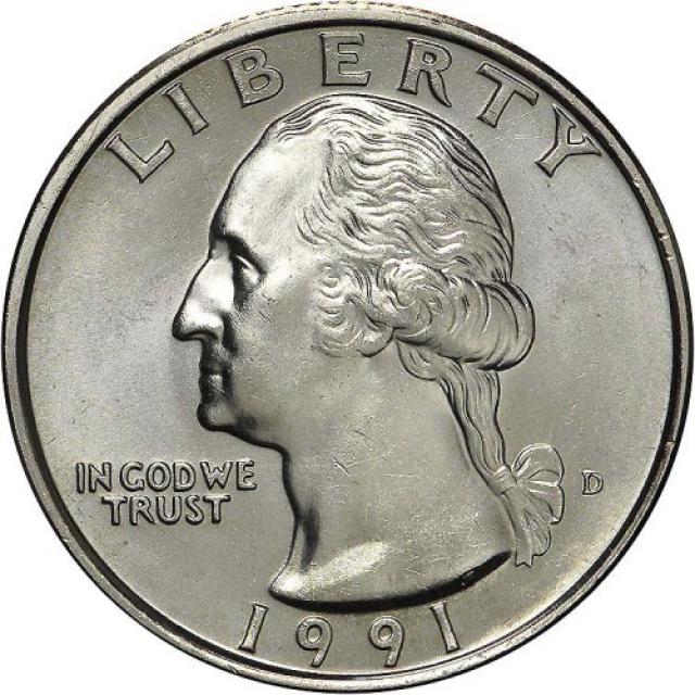 Монета Чверть долара (Вашингтон), ¼ долара 1991, США, США